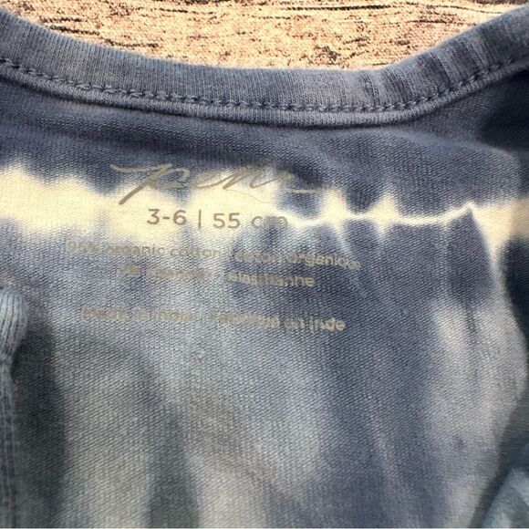 Pehr Organic Blue Tie-Dye Kids One Piece Size 3-6 - Picture 3 of 5